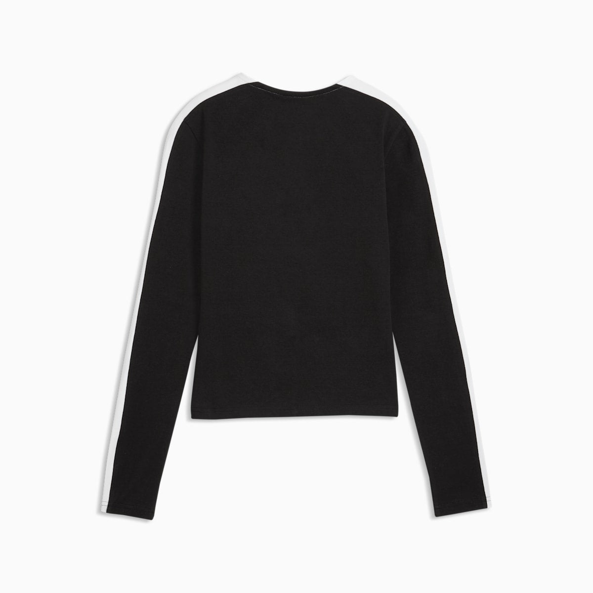 T7 Women's Slim Long Sleeve Cut-Out Tee - PUMA Black - back on white background