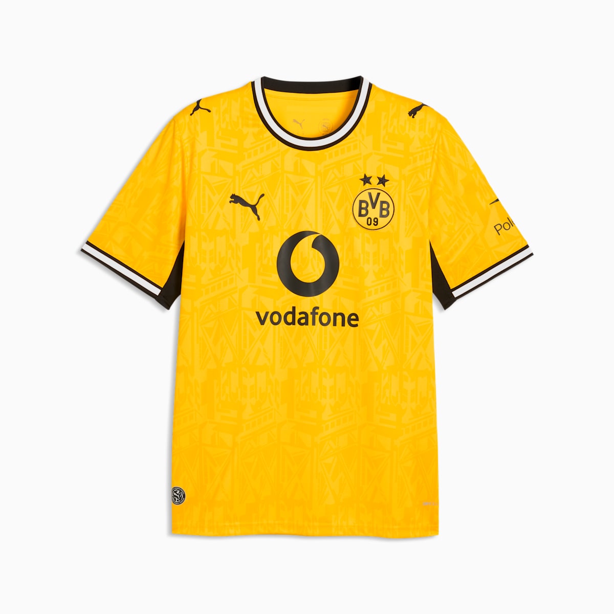 Borussia Dortmund Home Men's Soccer Jersey - Faster Yellow-PUMA Black - front on white background