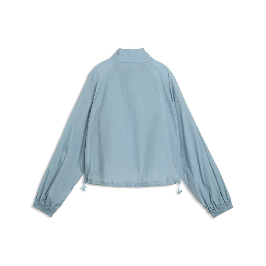 HER Relaxed Full-Zip Woven Jacket Women - Seafoam back view