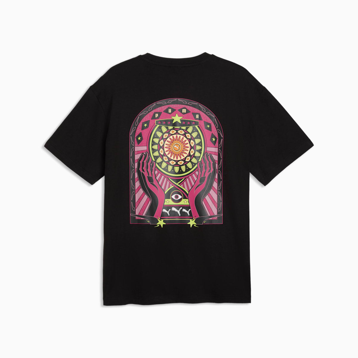 PUMA Men's T-Shirt - PUMA Black - back on white background