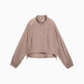 HER Relaxed Full-Zip Woven Jacket Women - Sandstone front view