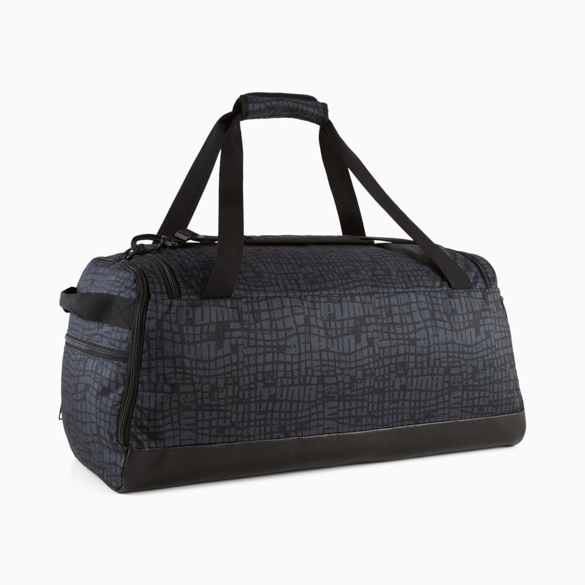 PUMA Challenger All-Over Print 58L Medium Sports Bag - PUMA Black-Blocks AOP - Back view