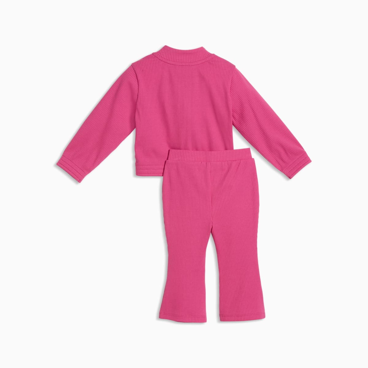 Essentials Elevated Rib Tracksuit Toddlers - Pink Opal - back on white background