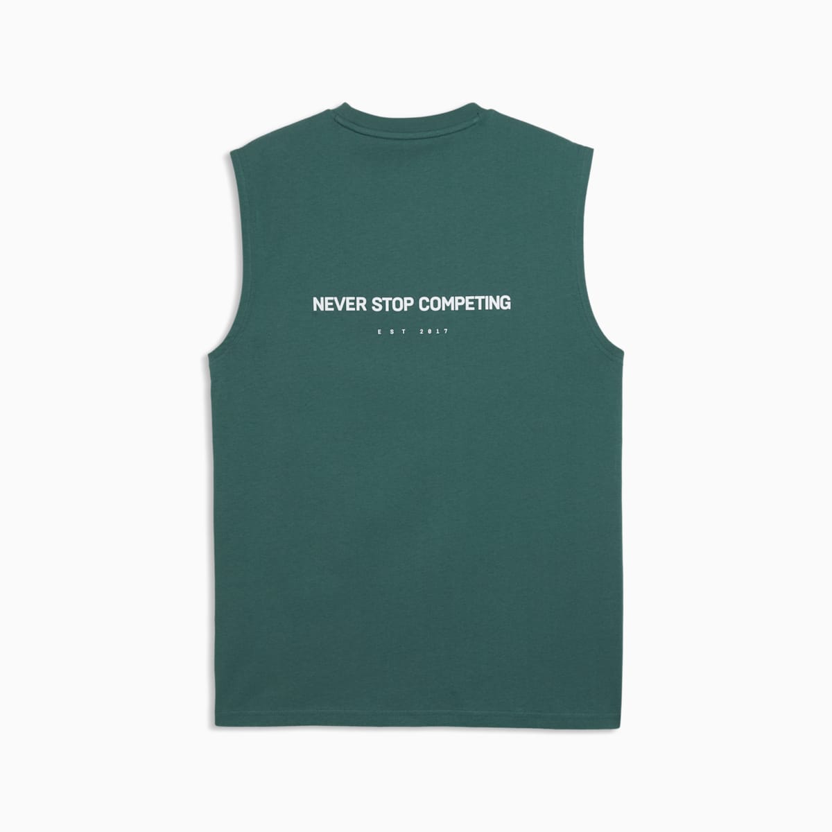 PUMA x HYROX Cut-Off Tank Men - Herb Garden - back on white background