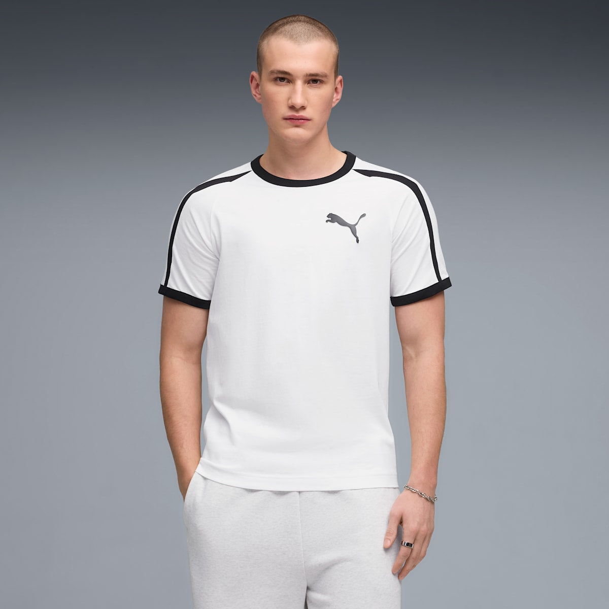 T7 Big Cat Ringer Tee Men - PUMA White image 4