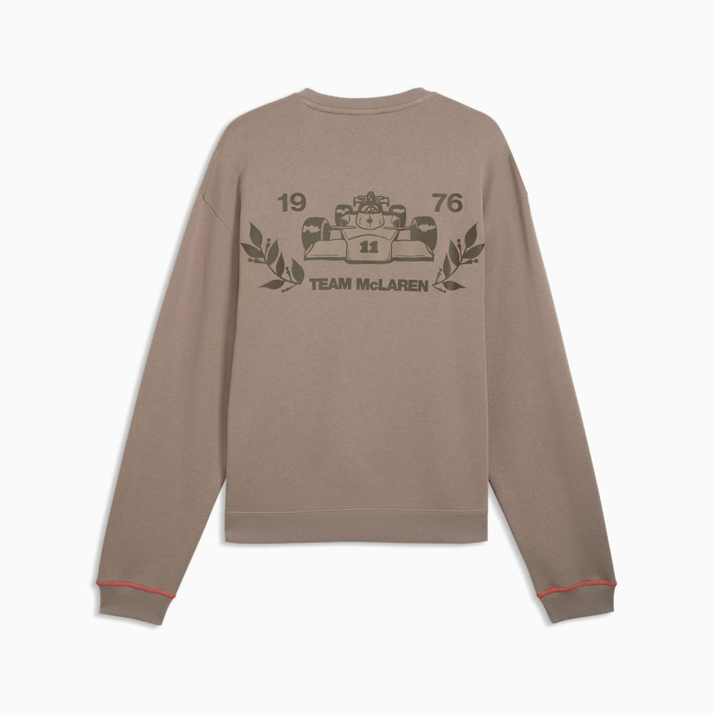 McLAREN RACING Crew Sweatshirt - Mouse Gray - back on white background