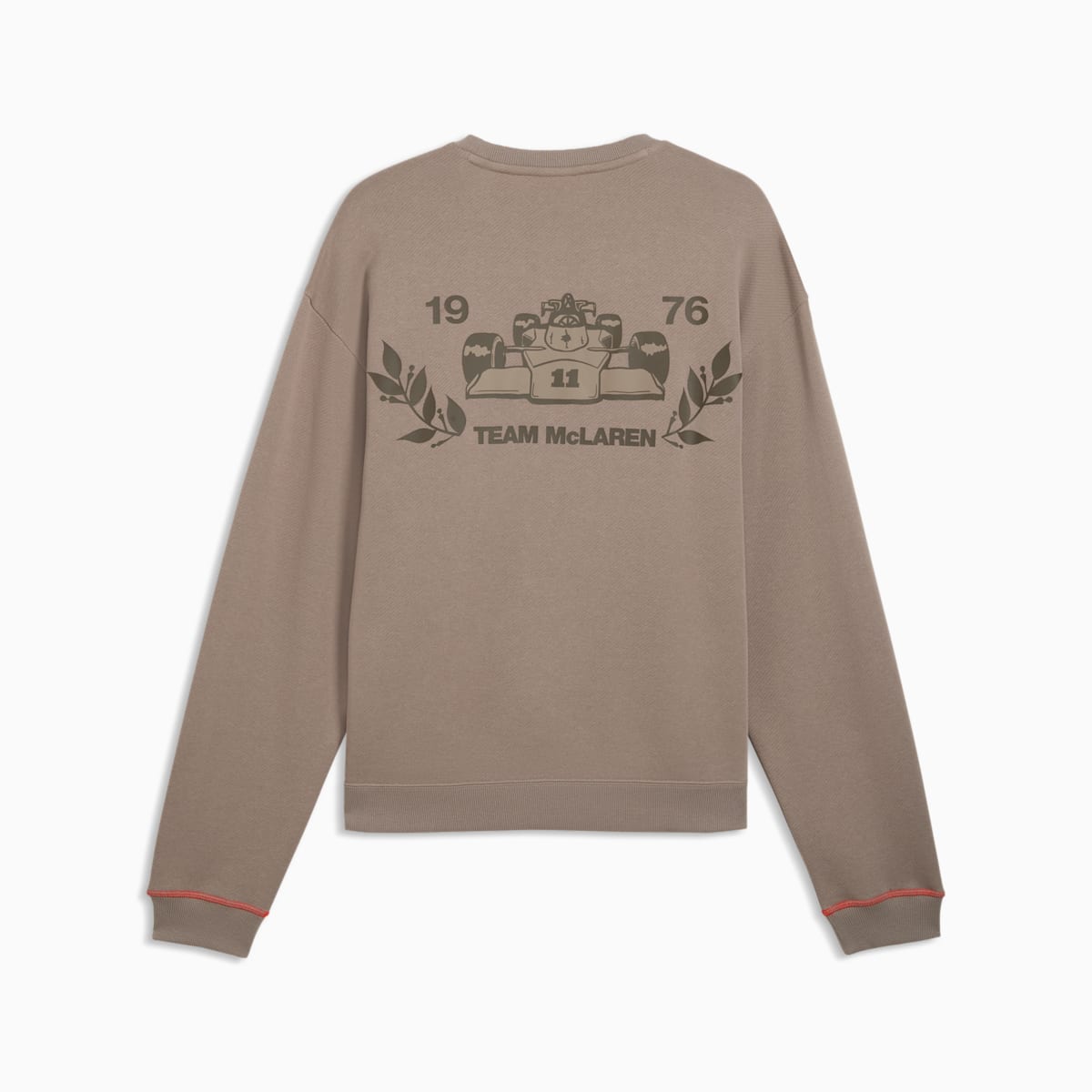 McLAREN RACING Crew Sweatshirt - Mouse Gray - back on white background
