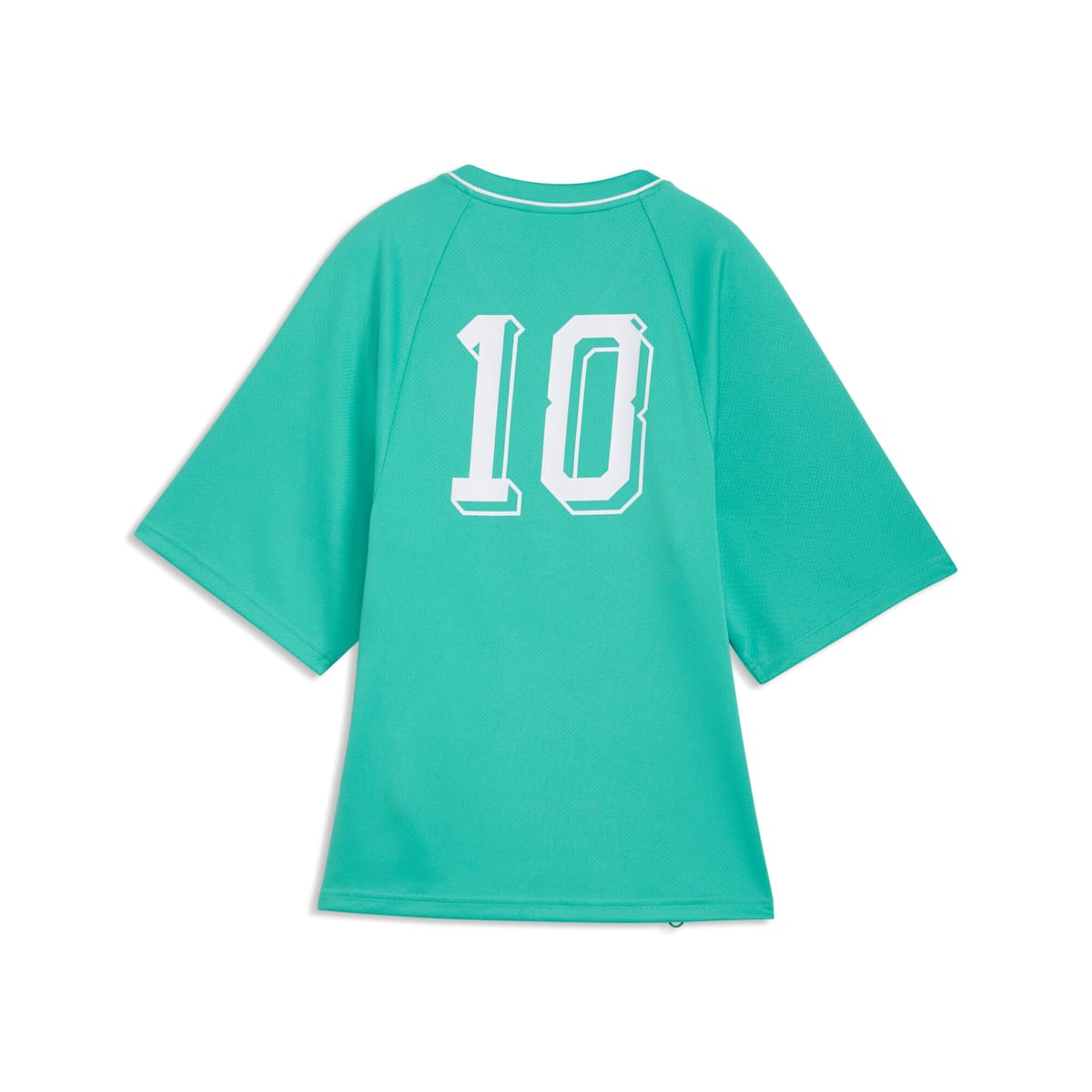 FUTURE.PUMA.ARCHIVE Fitted-Waist Football Jersey Women - Vibrant Green back view