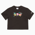 PUMA x SPONGEBOB Girls Tee PUMA Black front view