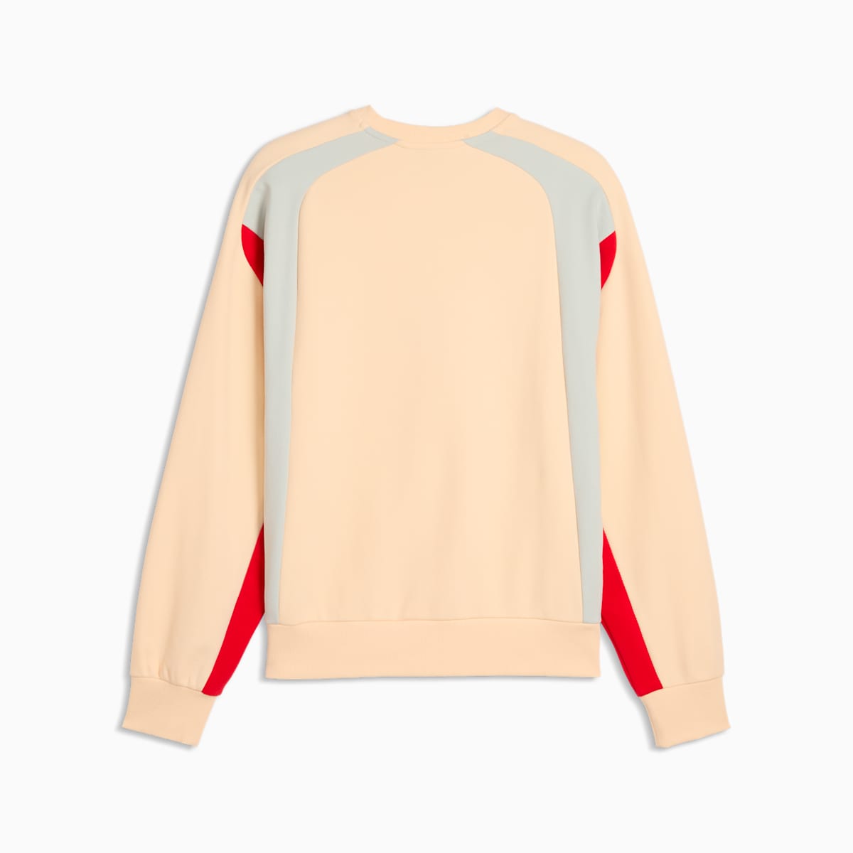 FUTURE.PUMA.ARCHIVE Relaxed Moto Crew Sweatshirt Unisex - Buttercream - back on white background