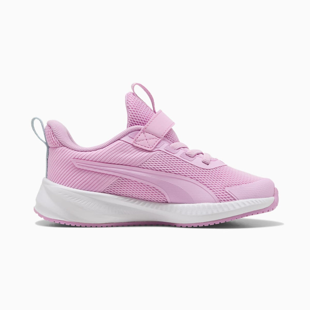 PUMA Flyer 4 Running Shoes Kids - Mauve Glow-Aqua Glow-PUMA White - Front / Top View
