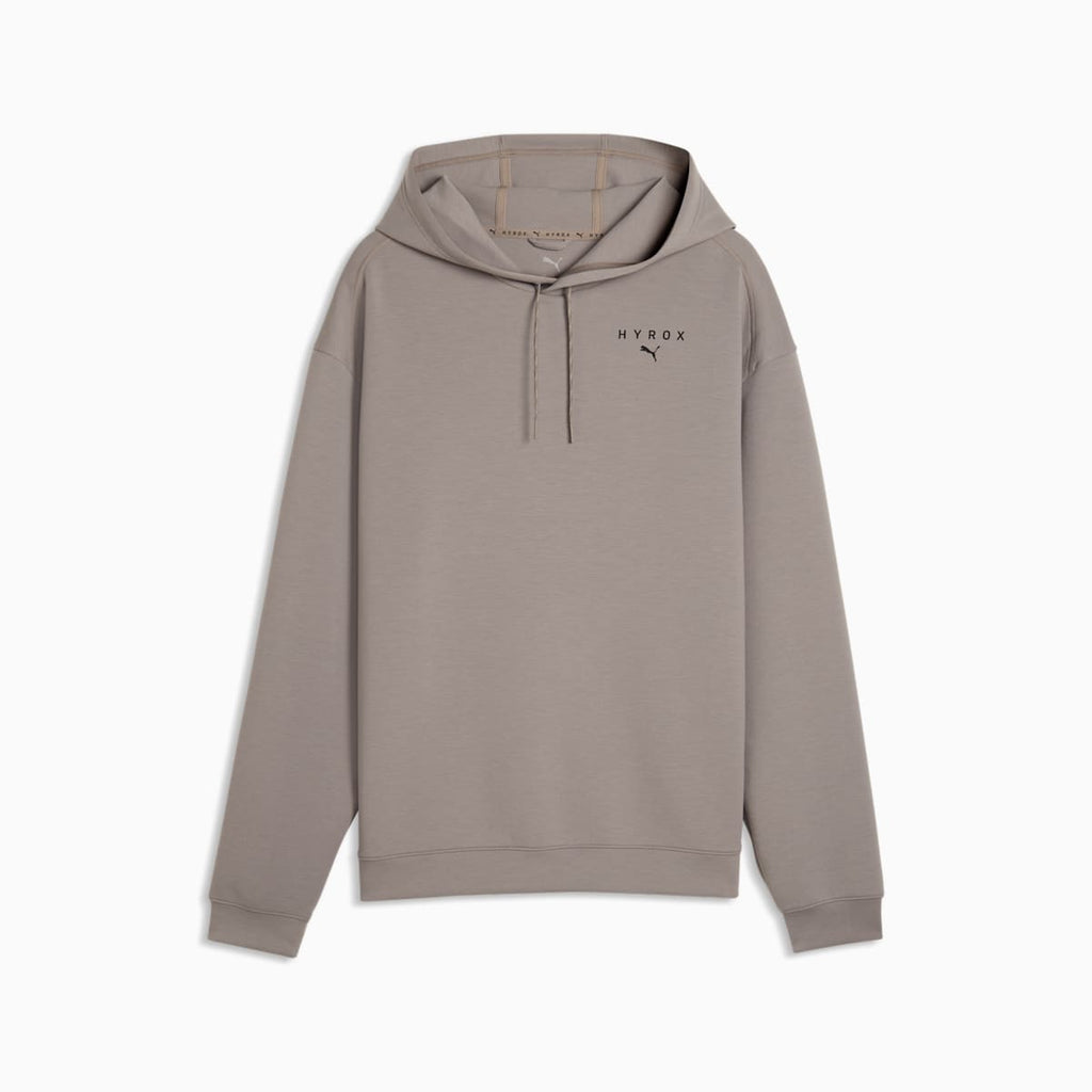 PUMA x HYROX CLOUDSPUN Hoodie Men - Mouse Gray - front on white background