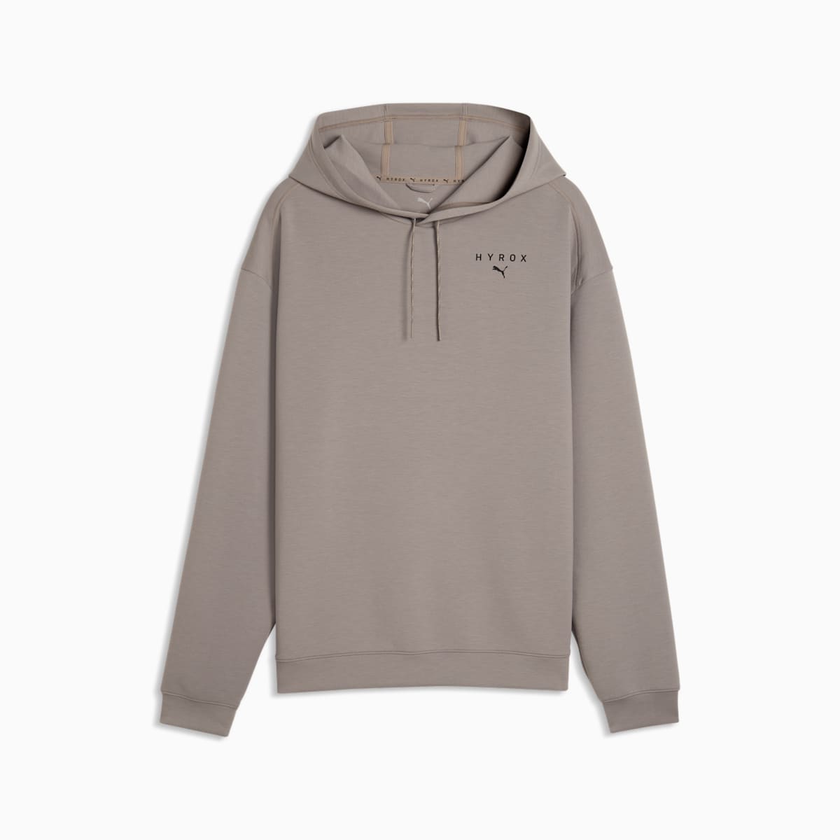 PUMA x HYROX CLOUDSPUN Hoodie Men - Mouse Gray - front on white background