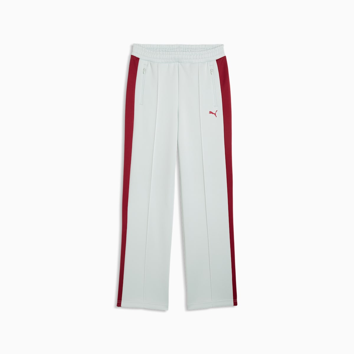 T7 Always On Straight Track Pants Women - Créme De Mint-Garnet Glow - front on white background