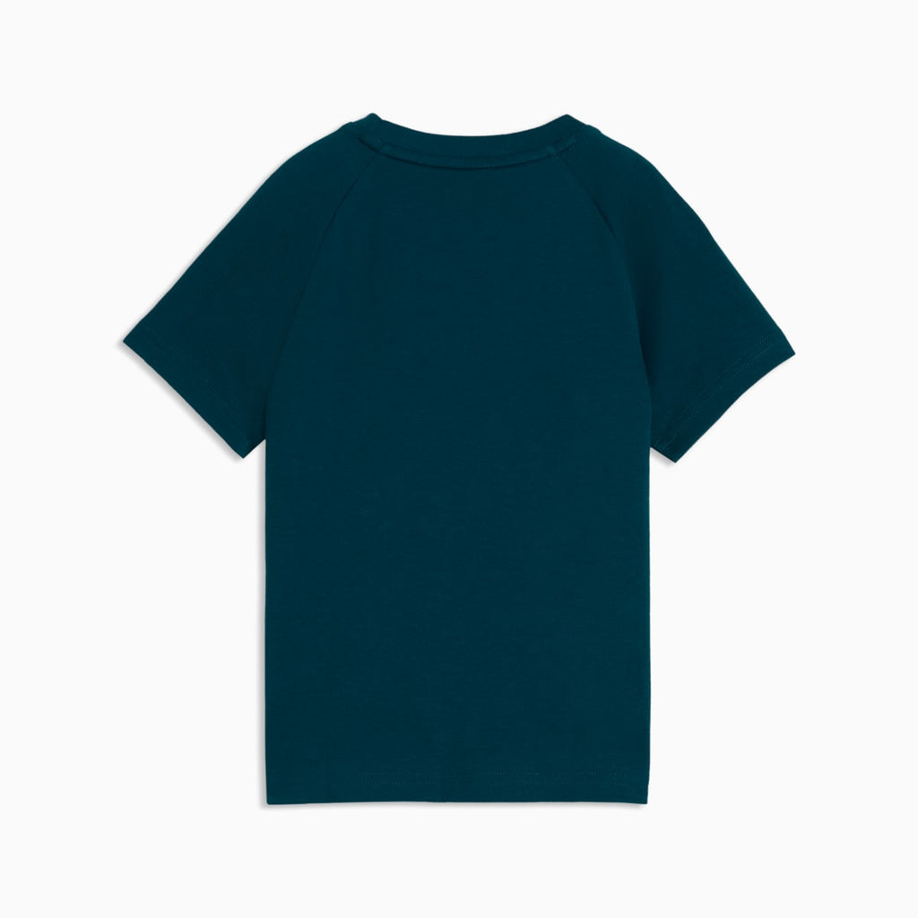 PUMA Kids Graphic Tee - Midnight Petrol - back on white background