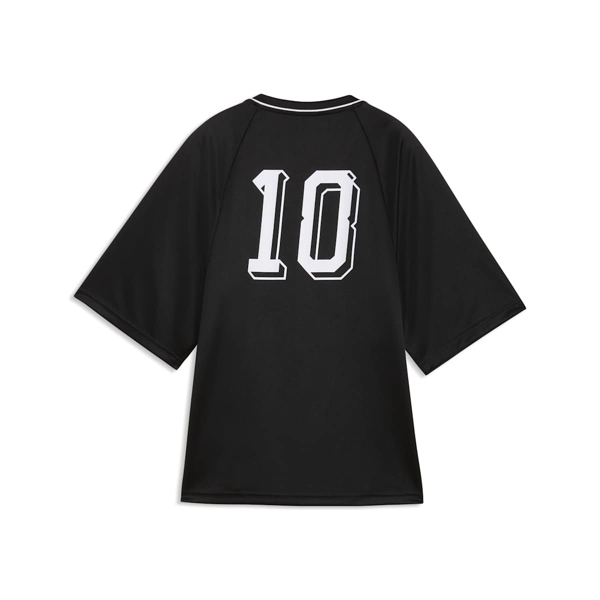 FUTURE.PUMA.ARCHIVE Fitted-Waist Football Jersey Women - PUMA Black back view