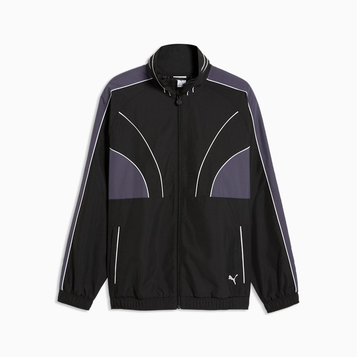 T7 Relaxed Woven Track Jacket Men - PUMA Black - front on white background