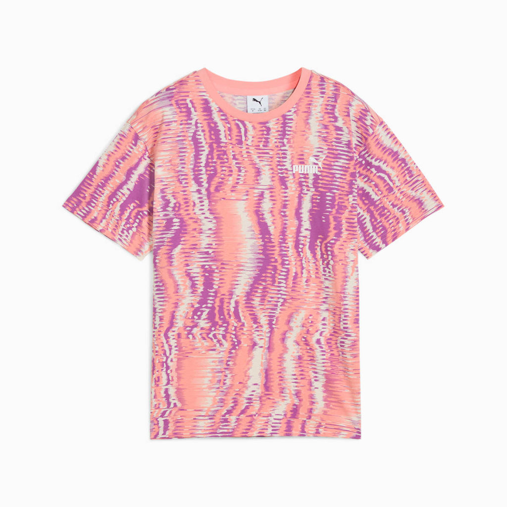 ESS NATURE 2.0 AOP Tee G Pink Fruit front view