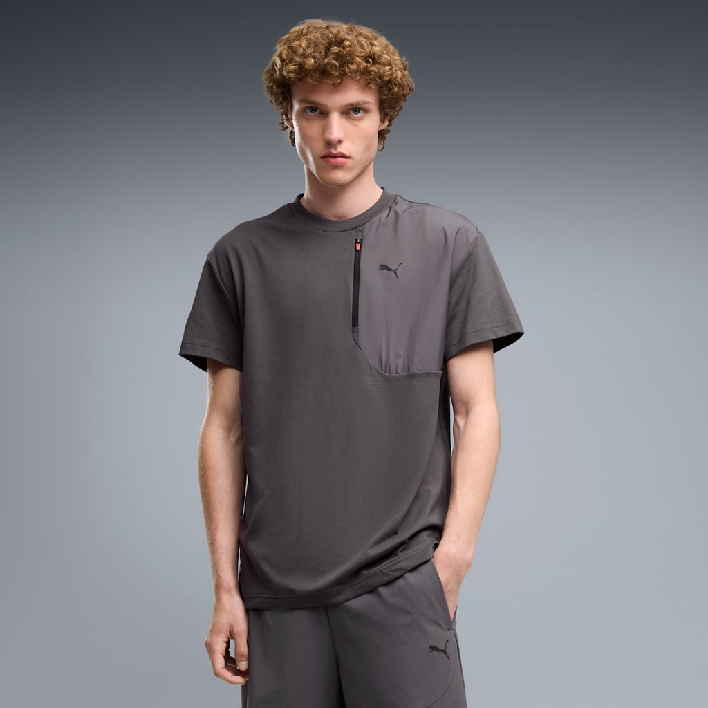 PUMATECH Pocket Tee Men - Moody Gray - on model