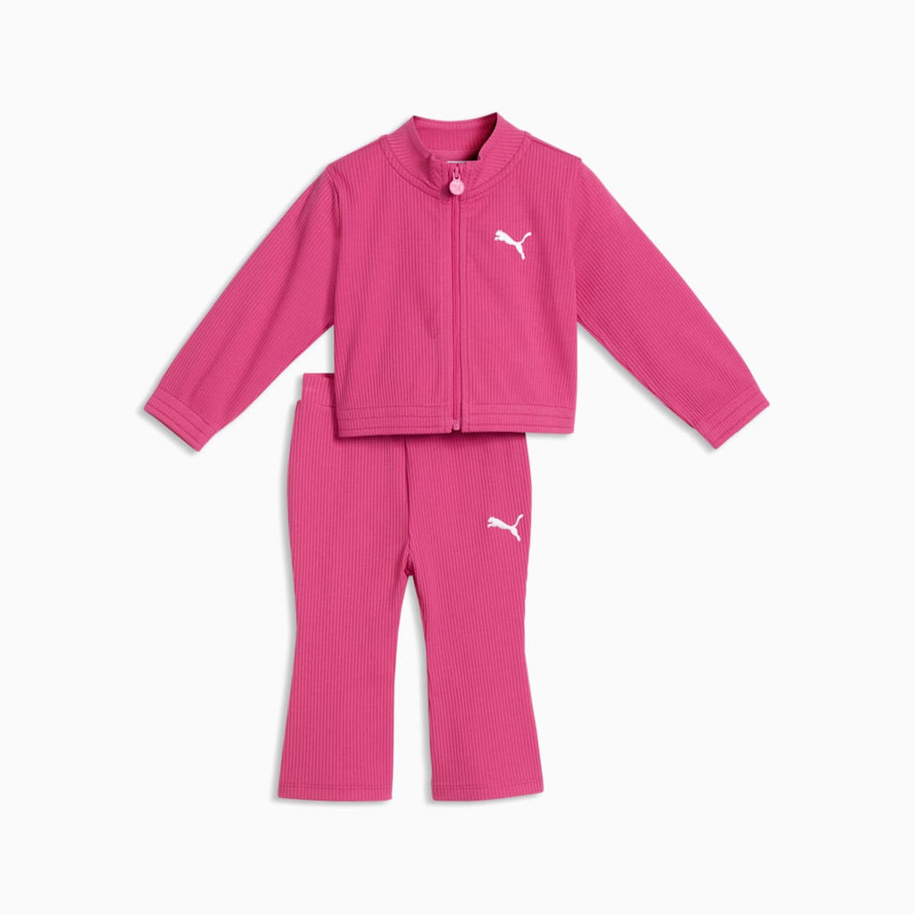 Essentials Elevated Rib Tracksuit Toddlers - Pink Opal - front on white background