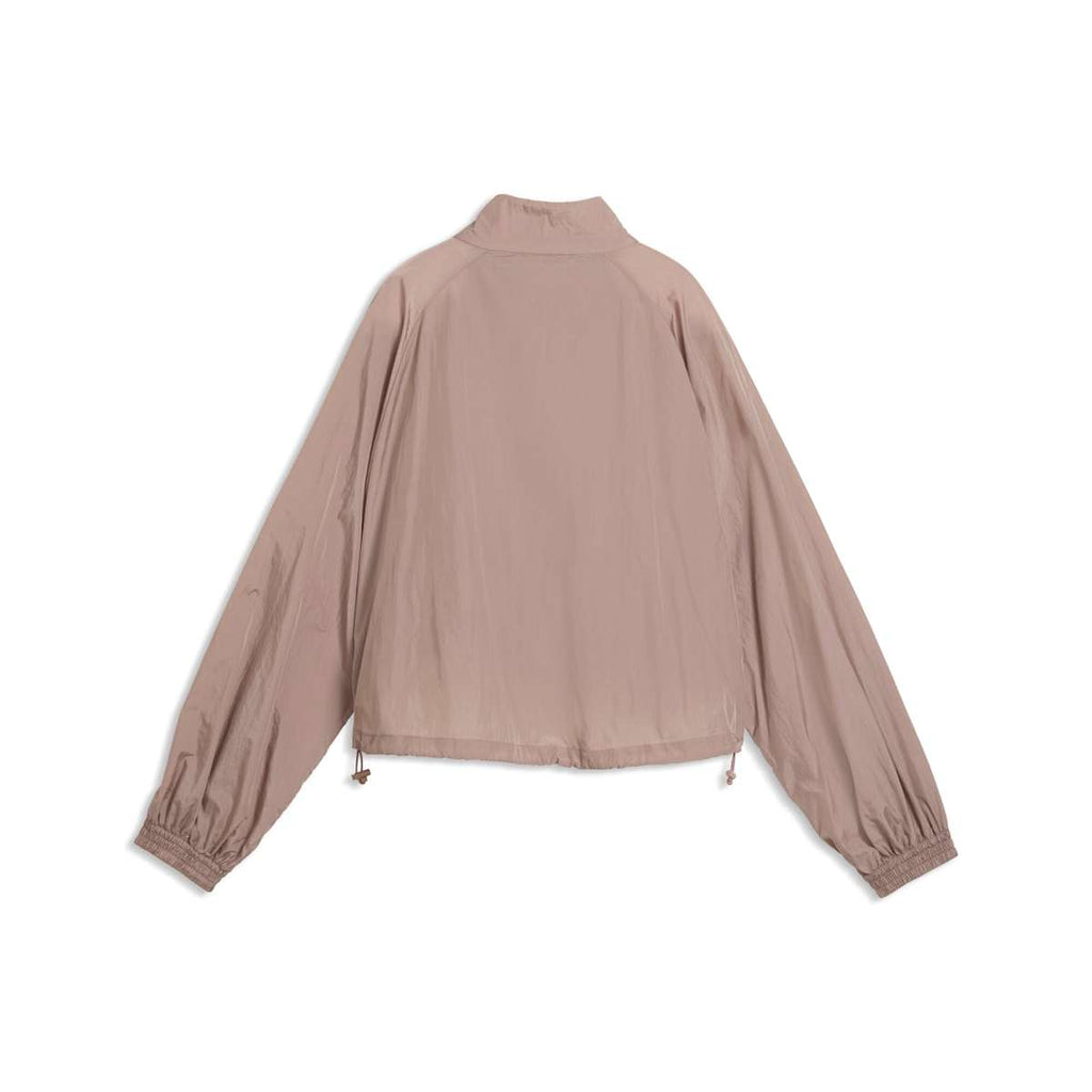 HER Relaxed Full-Zip Woven Jacket Women - Sandstone back view
