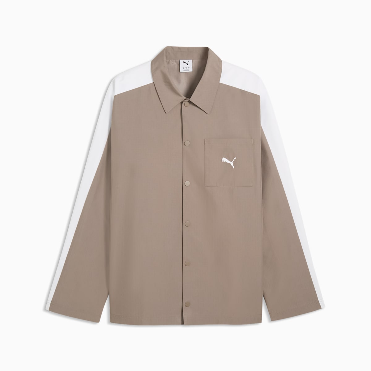T7 Relaxed Overshirt Men - Mouse Gray - front on white background
