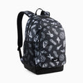 PUMA Academy 29L All-Over Print Backpack - PUMA Black-Running Icons AOP - Front view