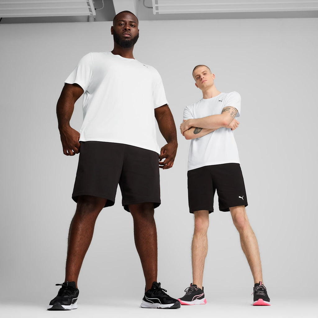 TAD ESSENTIALS 8" Knit Shorts Men - PUMA Black - on model