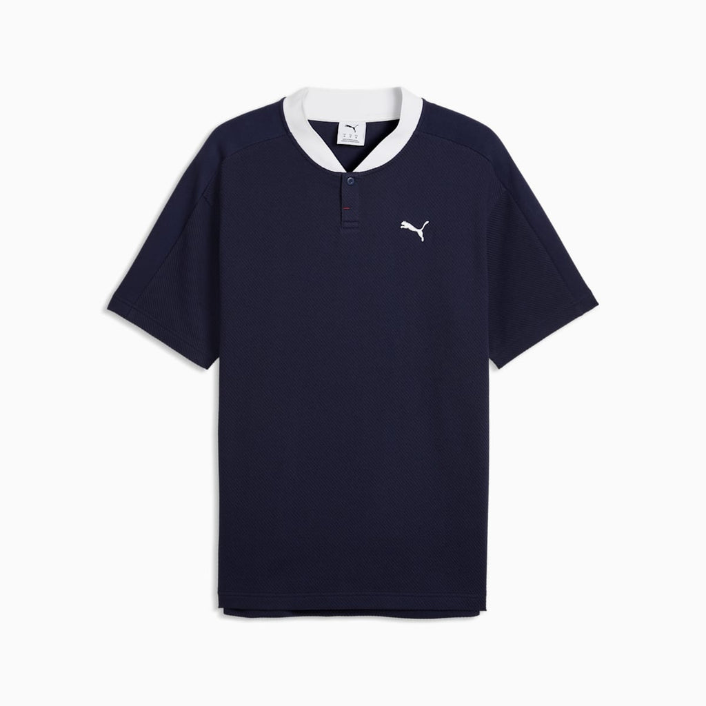 PUMA Class Relaxed Polo Men - PUMA Navy - front on white background