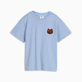 Imaginary Friend Relaxed Badge Tee Kids - Chambray Blue - front on white background