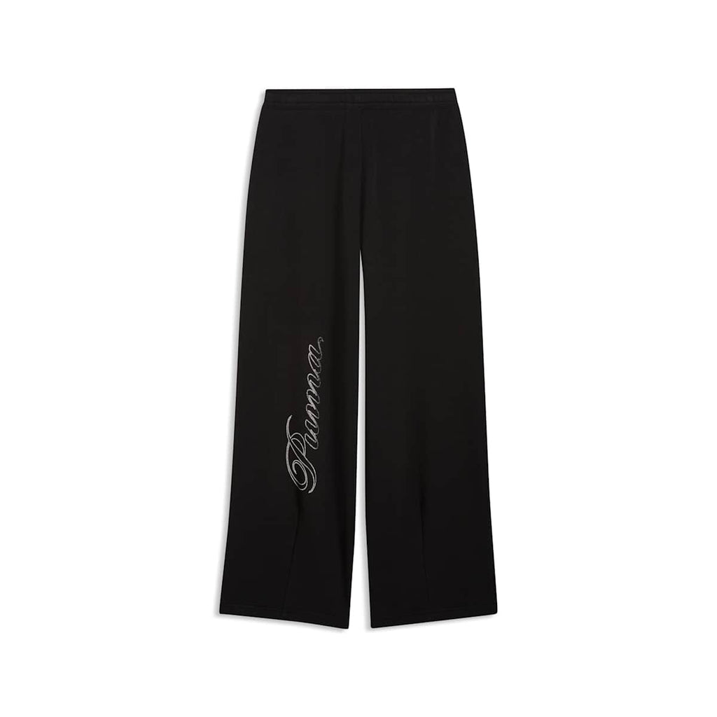 Essentials Graphic Leo Luxe Bedazzled Slouchy Pants Women - PUMA Black back view