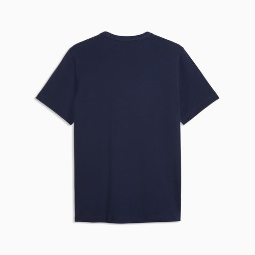 Essentials Elevated Tee Men - PUMA Navy - back on white background