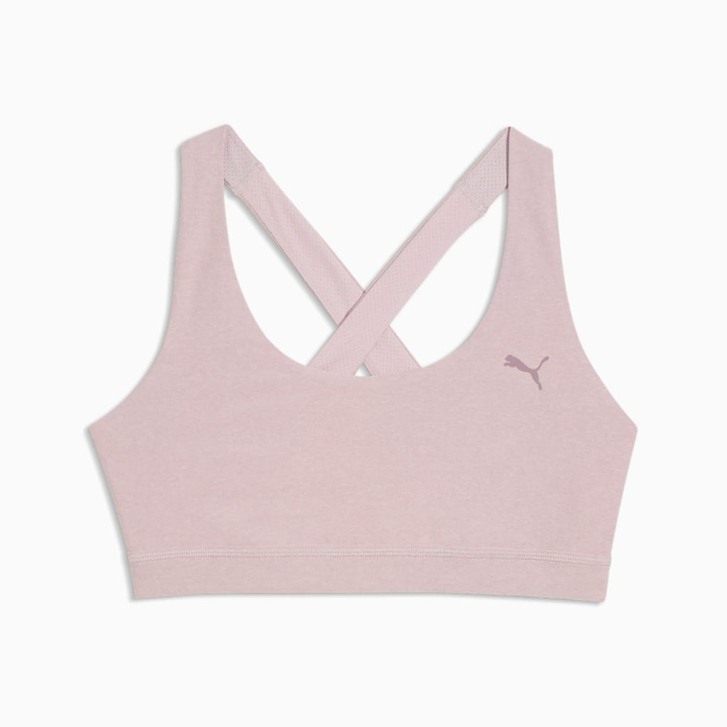 Cloudspun Ultra Soft Women's Mid Impact Sports Bra - Misty Pink Heather - front on white background
