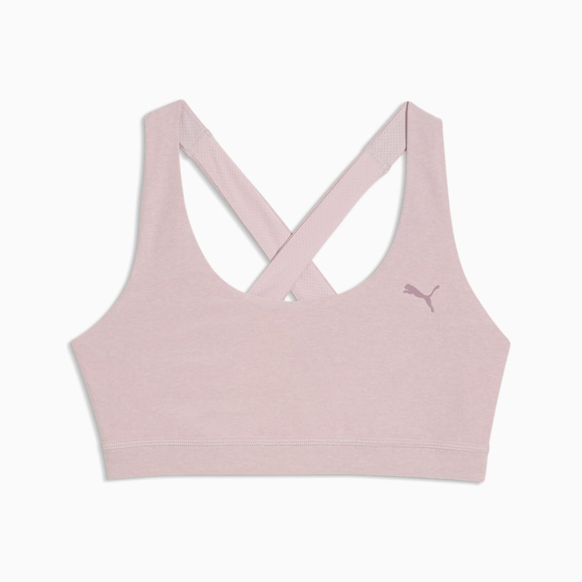 Cloudspun Ultra Soft Women's Mid Impact Sports Bra - Misty Pink Heather - front on white background