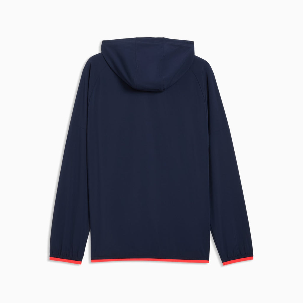 PWRTRAIN Stretch Woven Full-Zip Jacket Men - PUMA Navy - back on white background