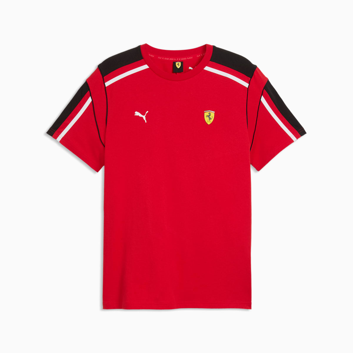 Ferrari MT7 Tee Men - Rosso Corsa - front on white background