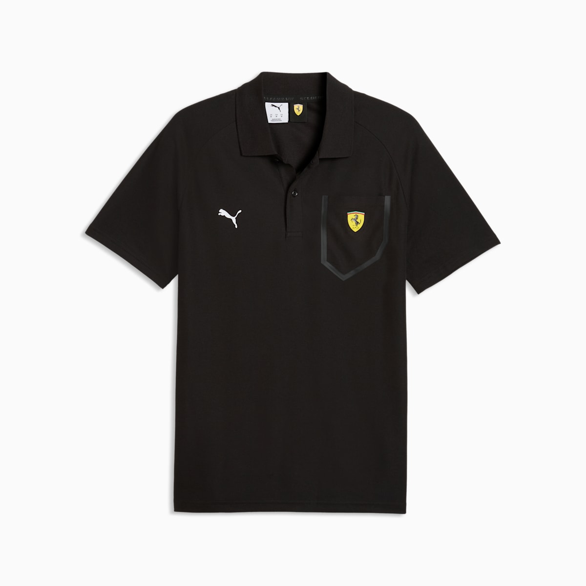Scuderia Ferrari Tech Polo Men - PUMA Black - front on white background