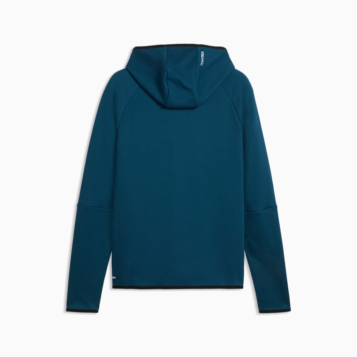 PUMATECH Elevated Slim Full-Zip Hoodie Men - Midnight Petrol - back on white background