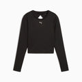 W GREEN TERRAINS LONG SLEEVE PUMA Black front view