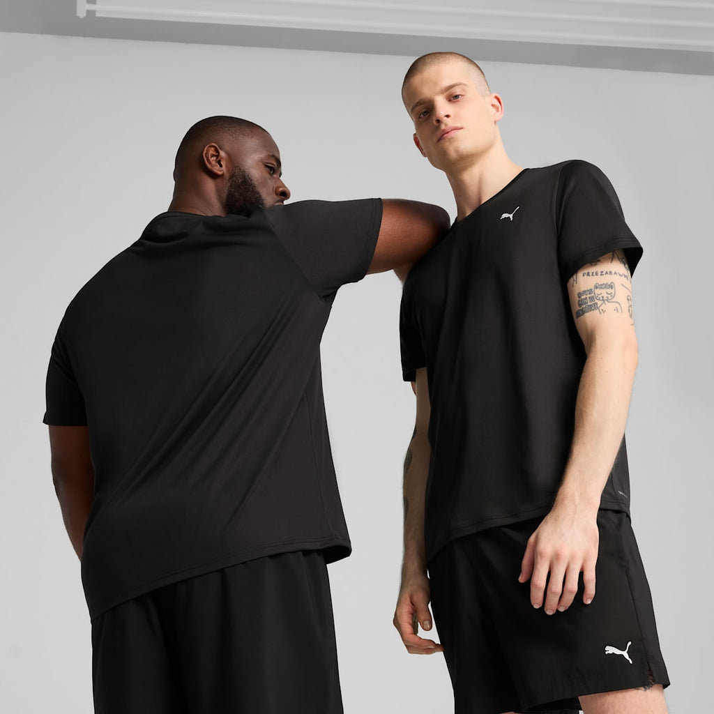 TAD ESSENTIALS Solid Cat Tee Men - PUMA Black - on model