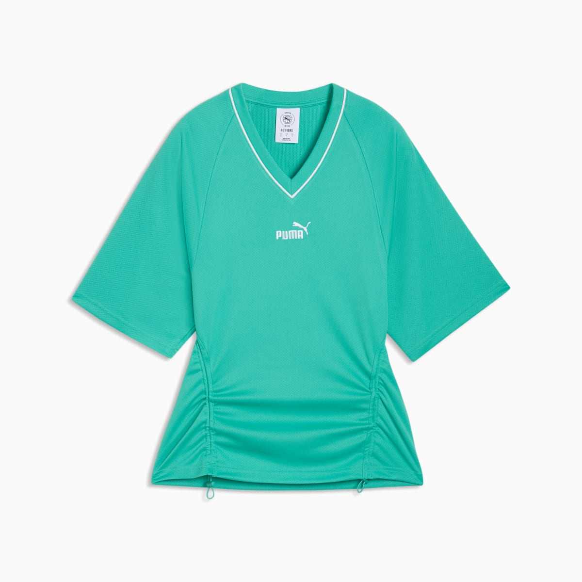 FUTURE.PUMA.ARCHIVE Fitted-Waist Football Jersey Women - Vibrant Green front view