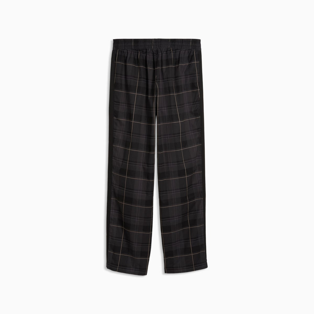 T7 Relaxed Tartan Track Pants Men - PUMA Black - back on white background