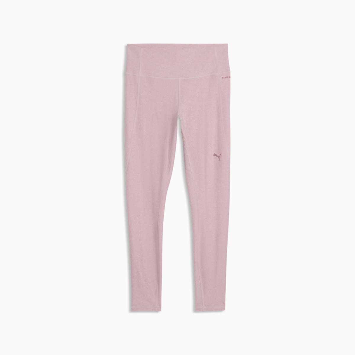 Cloudspun Ultra Soft Women's High-Waist, Full Length Training Tights - Misty Pink Heather - front on white background