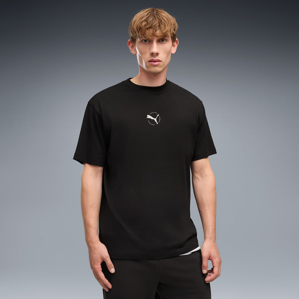 PUMA Sport Relaxed Graphic Tee Men - PUMA Black - on model