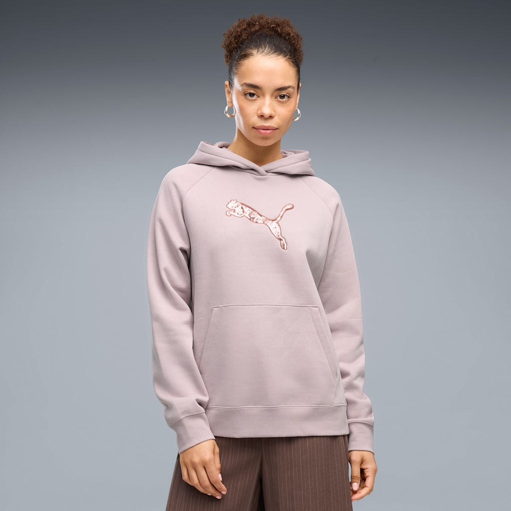 Essentials Sequins Hoodie Women - Misty Pink - on model