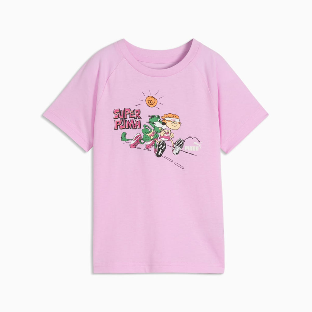 PUMA Kids Graphic Tee - Mauve Glow - front on white background