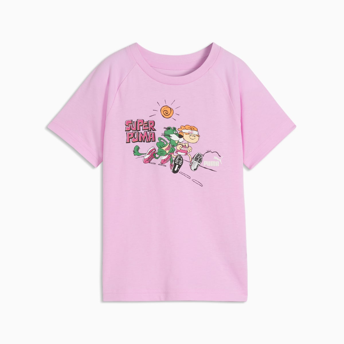 PUMA Kids Graphic Tee - Mauve Glow - front on white background