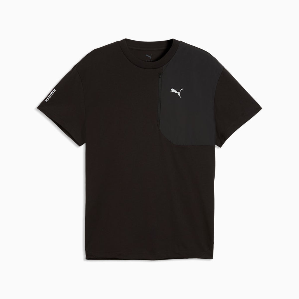 PUMATECH Pocket Tee Men - PUMA Black - front on white background