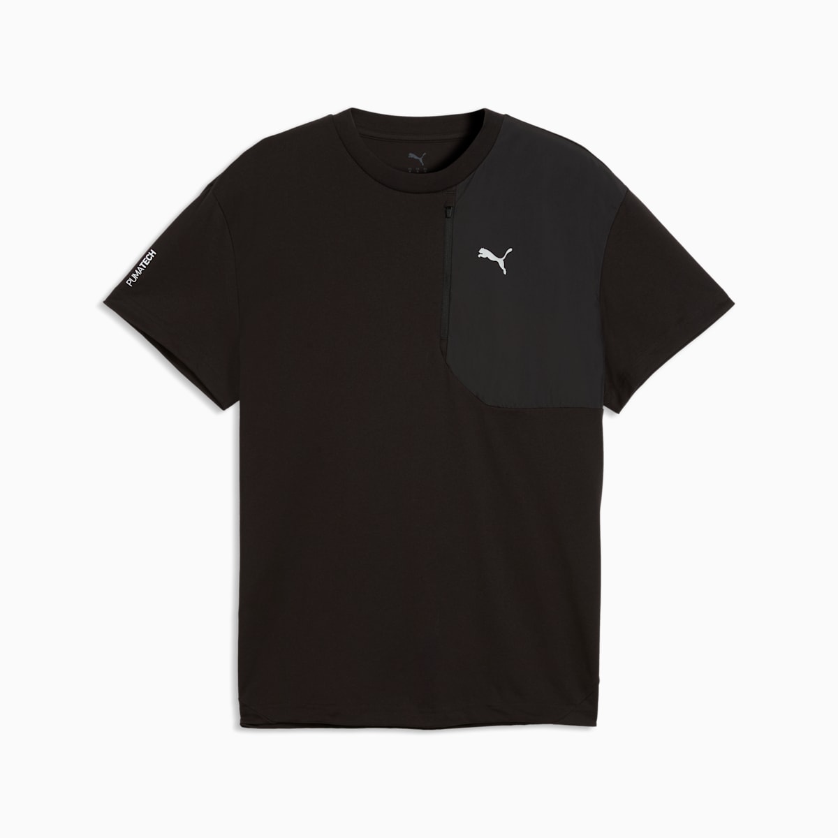 PUMATECH Pocket Tee Men - PUMA Black - front on white background