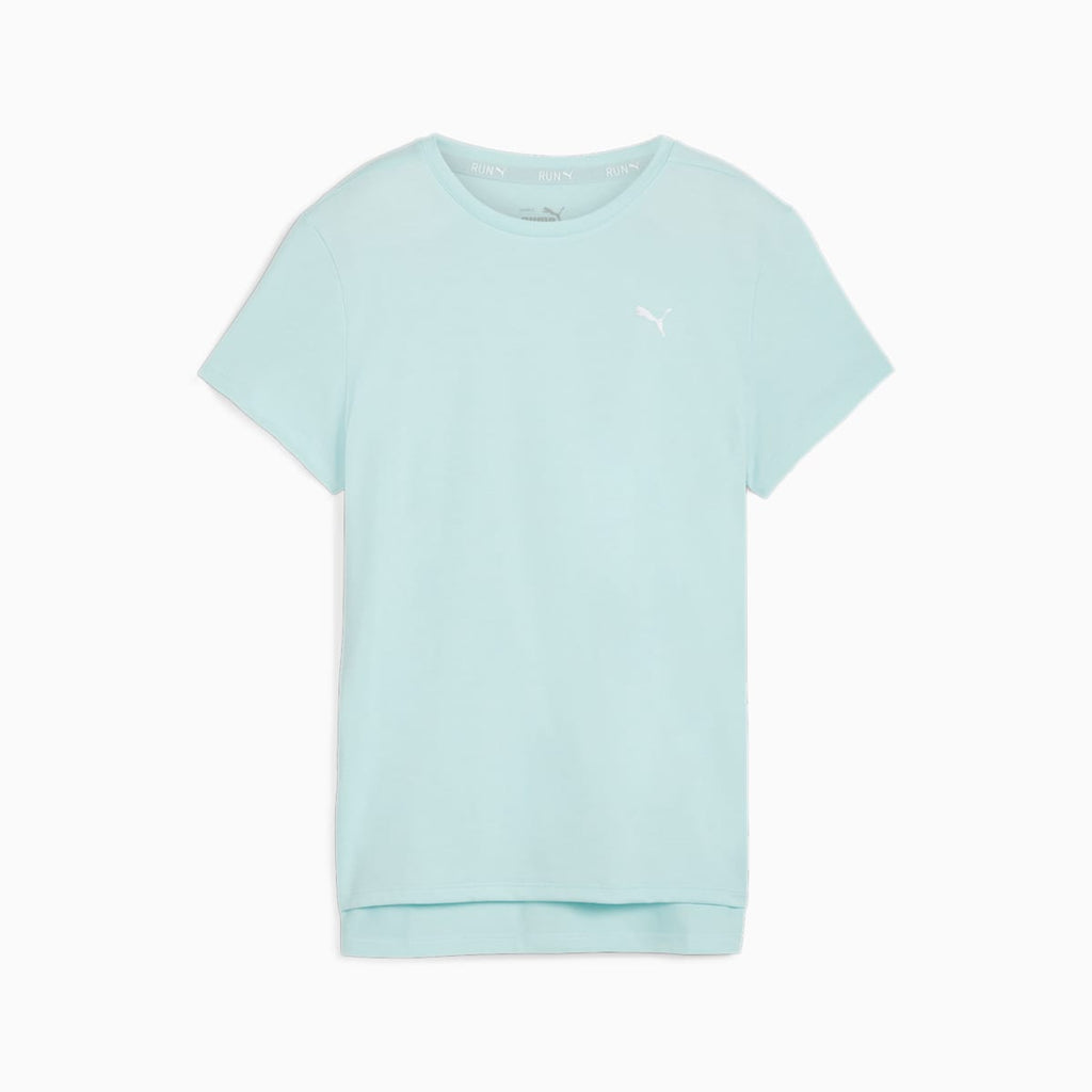 RUN FAVORITE Heather Short-Sleeve Tee Women - Nitro Blue front view